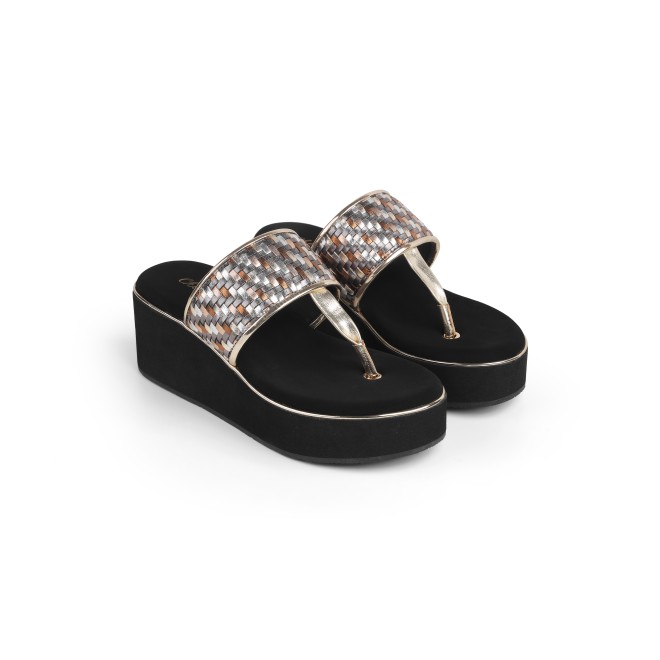 Cheemo Women Gun-metal Casual Slip Ons (SKU: 92-249-29-37)