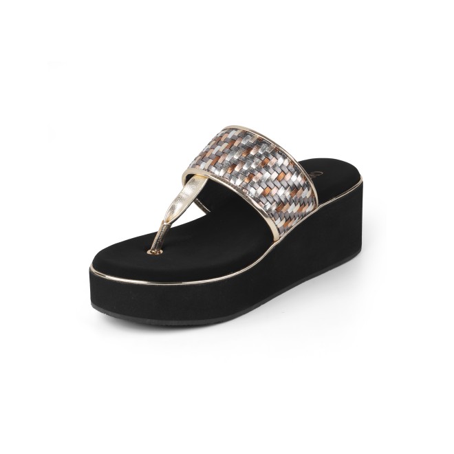 Cheemo Women Gun-metal Casual Slip Ons (SKU: 92-249-29-37)