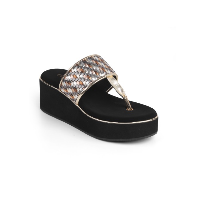 Cheemo Women Gun-metal Casual Slip Ons (SKU: 92-249-29-37)