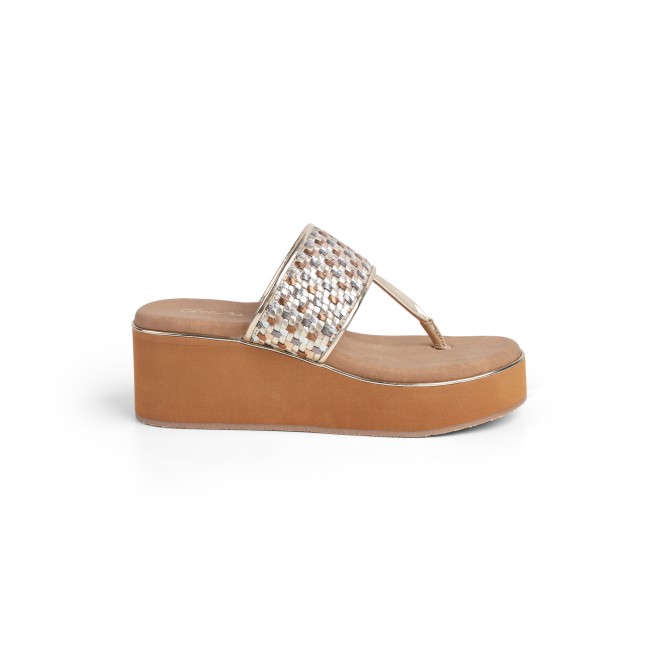 Cheemo Women Antic-gold Casual Slip Ons (SKU: 92-249-28-38)
