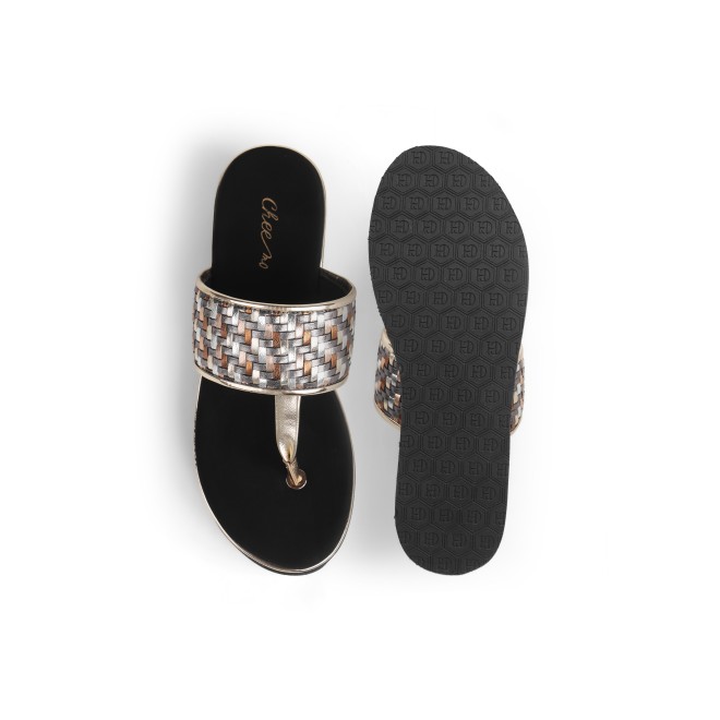 Cheemo Women Gun-metal Casual Slip Ons (SKU: 92-249-29-37)