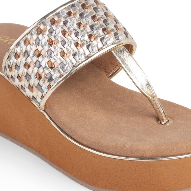 Cheemo Women Antic-gold Casual Slip Ons (SKU: 92-249-28-38)