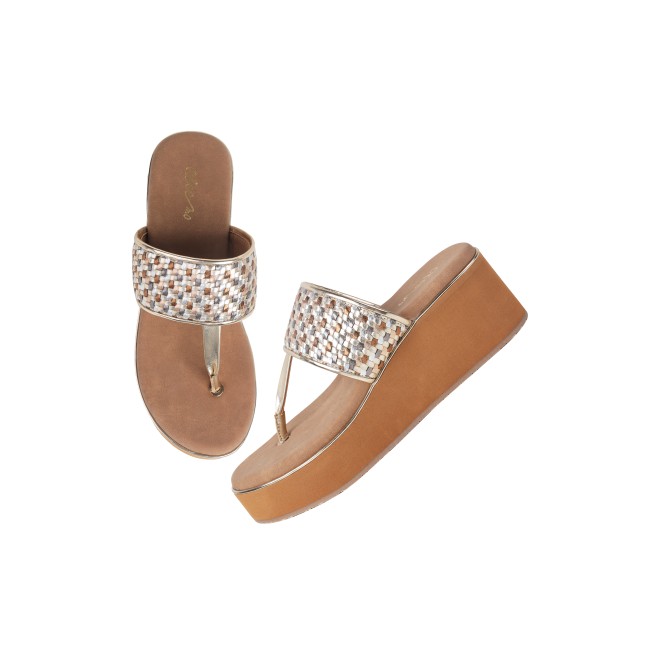Cheemo Women Antic-gold Casual Slip Ons (SKU: 92-249-28-38)