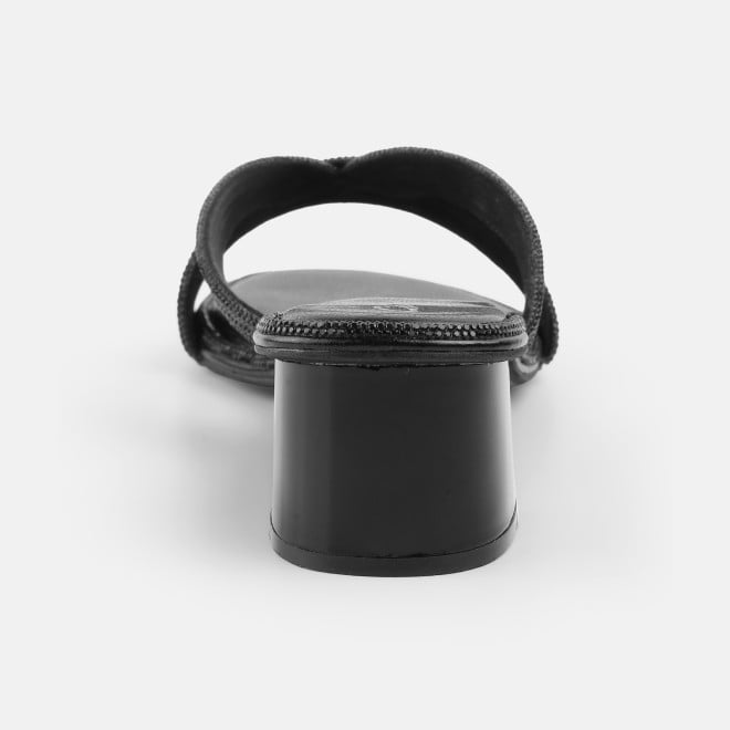 Cheemo Women Black Ethnic Slip Ons (SKU: 92-260-11-37)