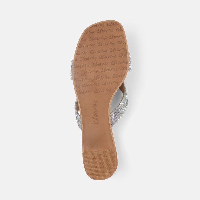 Cheemo Women Silver Ethnic Slip Ons (SKU: 92-260-27-36)