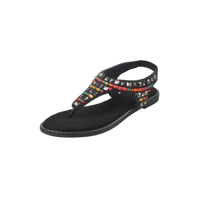 Cheemo Women Black Ethnic Sandals (SKU: 92-278-11-37)