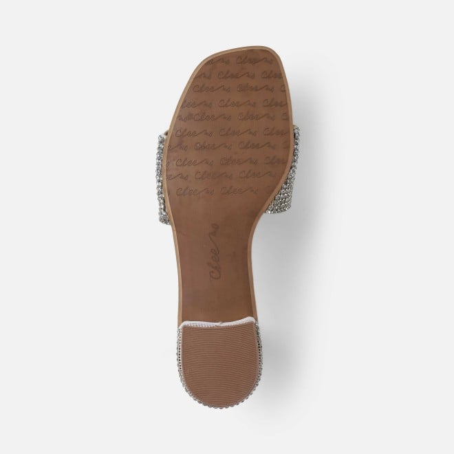 Cheemo Women Gold Party Slip Ons (SKU: 92-287-15-37)