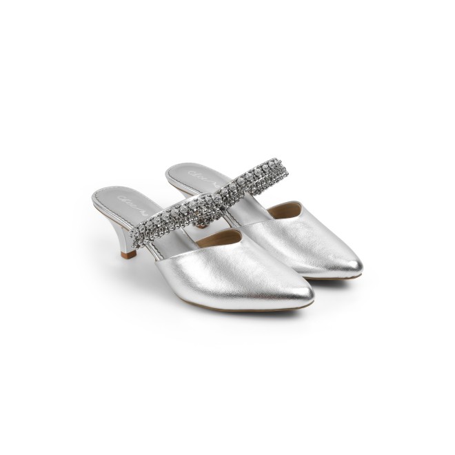 Cheemo Women Silver Wedding Slip Ons (SKU: 92-289-27-37)