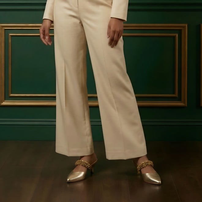 Cheemo Women Gold Wedding Slip Ons (SKU: 92-289-15-40)