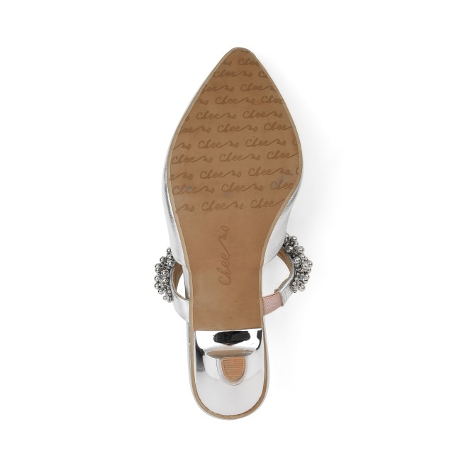 Cheemo Women Silver Wedding Slip Ons (SKU: 92-289-27-37)