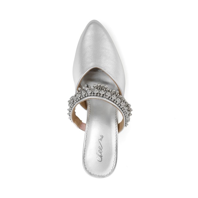 Cheemo Women Silver Wedding Slip Ons (SKU: 92-289-27-37)