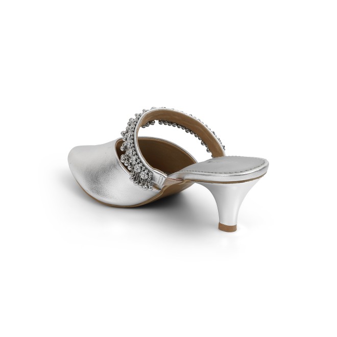 Cheemo Women Silver Wedding Slip Ons (SKU: 92-289-27-37)