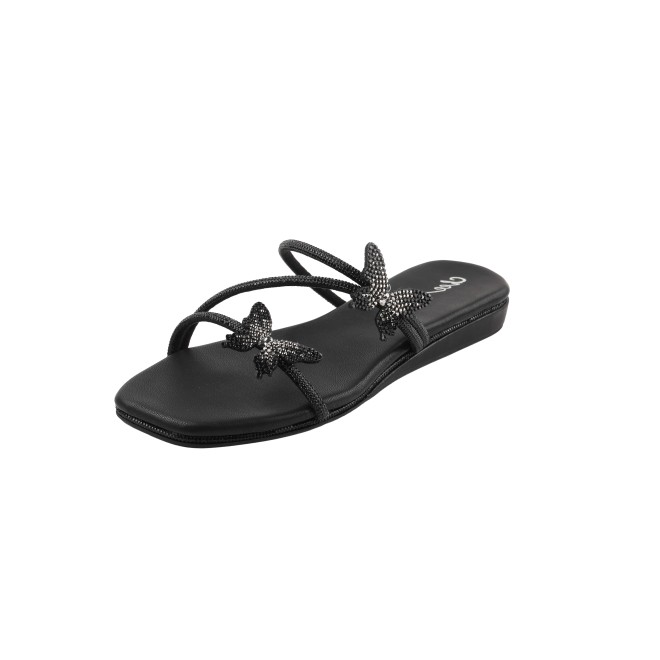 Cheemo Women Black Casual Slip Ons (SKU: 92-291-11-37)