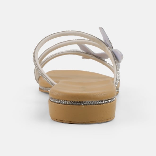 Cheemo Women Silver Casual Slip Ons (SKU: 92-291-27-36)