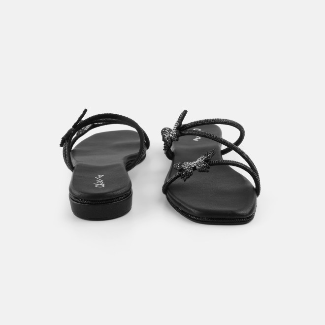 Cheemo Women Black Casual Slip Ons (SKU: 92-291-11-37)