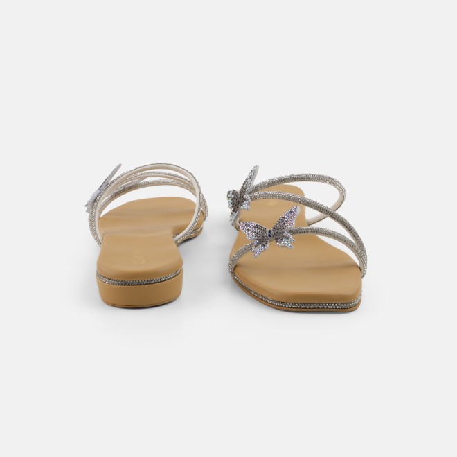 Cheemo Women Silver Casual Slip Ons (SKU: 92-291L-27-42)