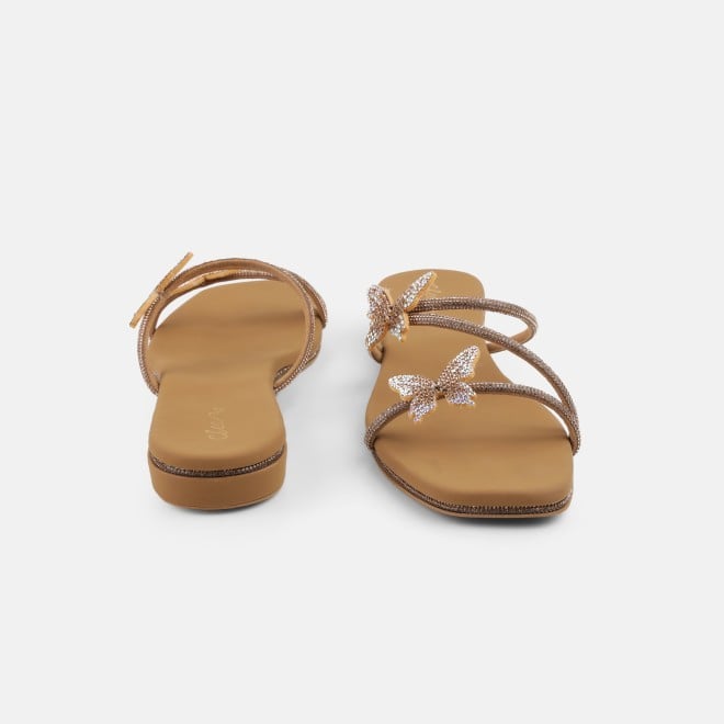 Cheemo Women Antic-gold Casual Slip Ons (SKU: 92-291L-28-42)