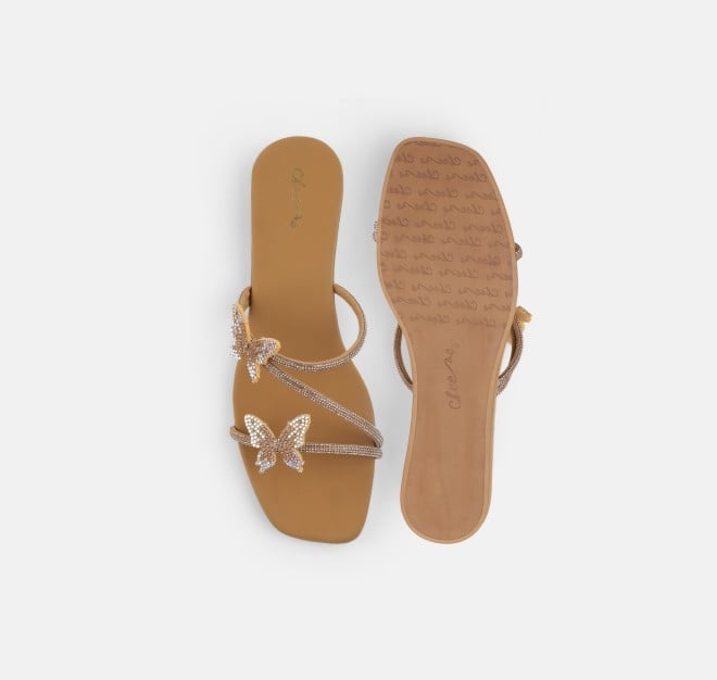 Cheemo Women Antic-gold Casual Slip Ons (SKU: 92-291L-28-42)