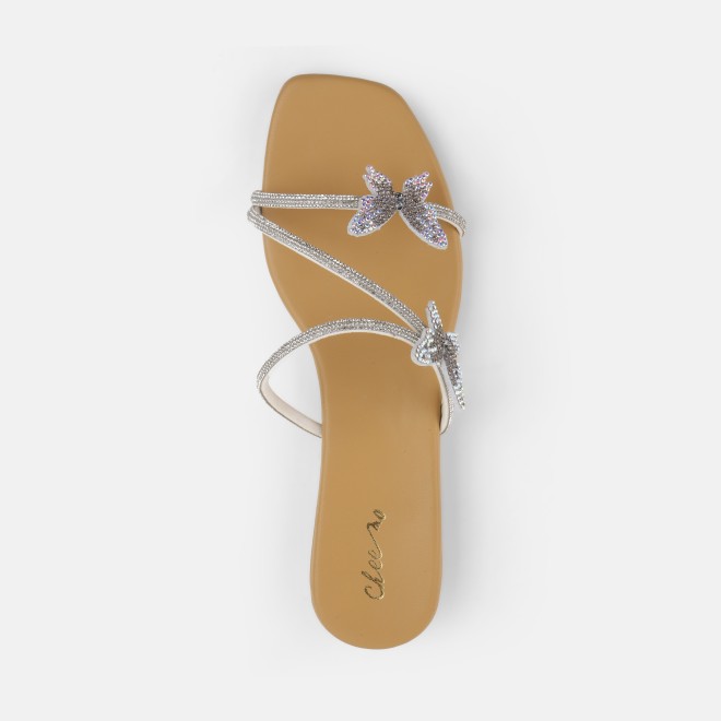 Cheemo Women Silver Casual Slip Ons (SKU: 92-291L-27-42)