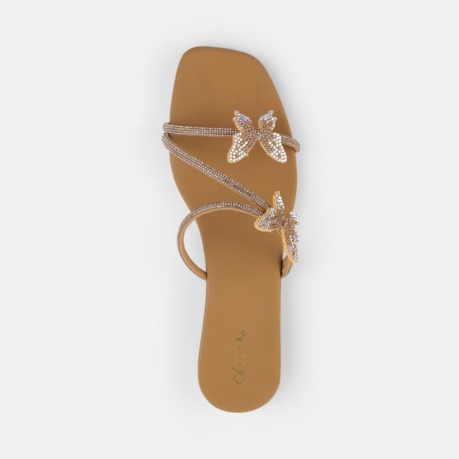Cheemo Women Antic-gold Casual Slip Ons (SKU: 92-291L-28-42)