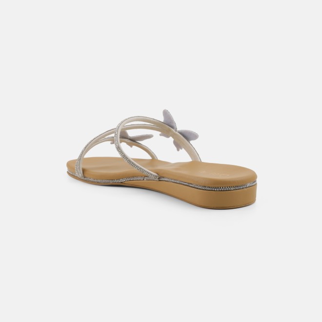 Cheemo Women Silver Casual Slip Ons (SKU: 92-291L-27-42)