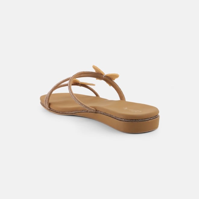 Cheemo Women Antic-gold Casual Slip Ons (SKU: 92-291L-28-42)