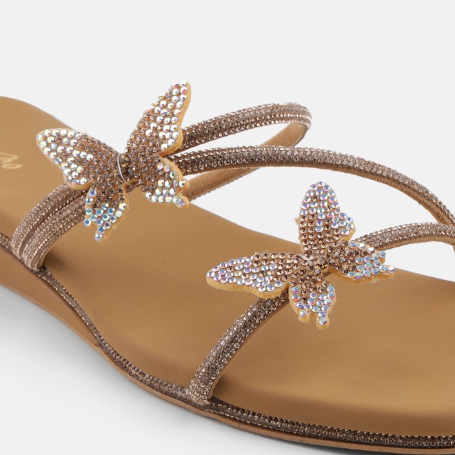 Cheemo Women Antic-gold Casual Slip Ons (SKU: 92-291L-28-42)
