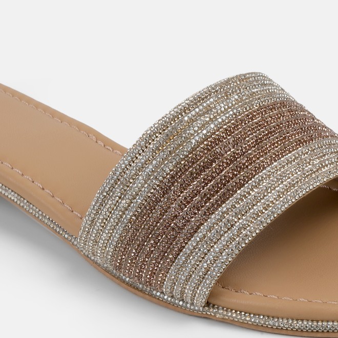 Cheemo Women Gold Casual Slip Ons (SKU: 92-301-15-36)