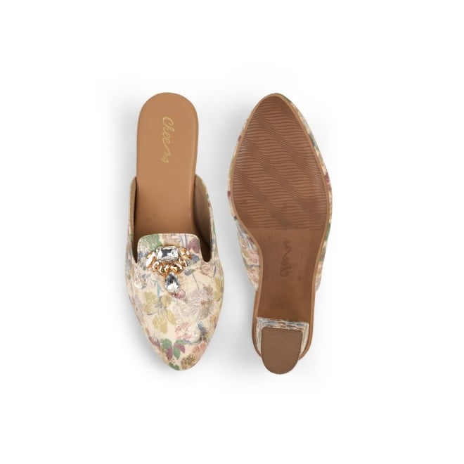 Cheemo Women Gold Casual Slip Ons (SKU: 92-302-15-37)