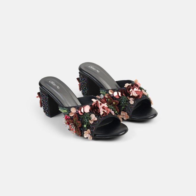 Cheemo Women Black Casual Slip Ons (SKU: 92-307-11-36)