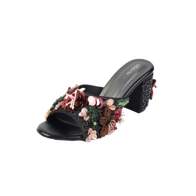 Cheemo Women Black Casual Slip Ons (SKU: 92-307-11-36)