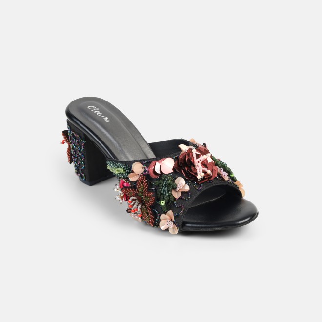 Cheemo Women Black Casual Slip Ons (SKU: 92-307-11-36)