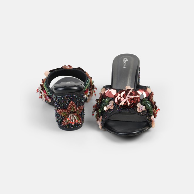 Cheemo Women Black Casual Slip Ons (SKU: 92-307-11-36)