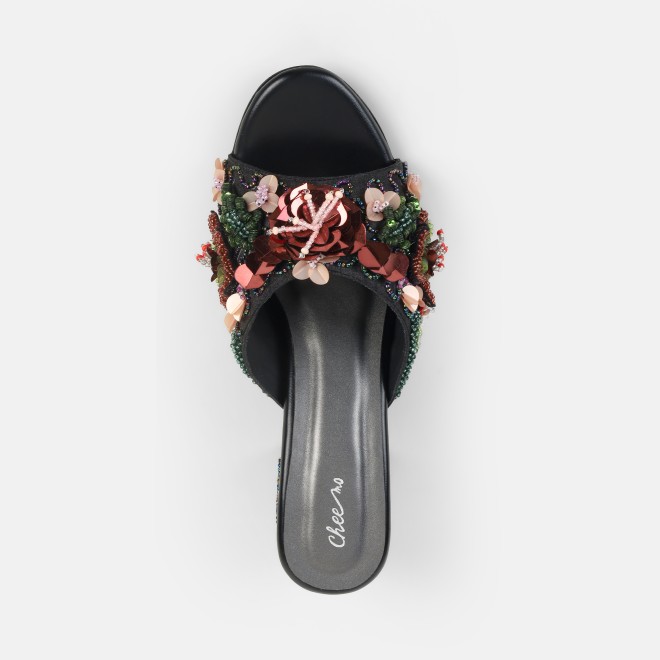 Cheemo Women Black Casual Slip Ons (SKU: 92-307-11-36)