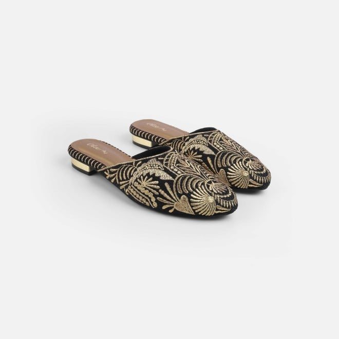 Cheemo Women Gold Wedding Slip Ons (SKU: 92-311-15-37)