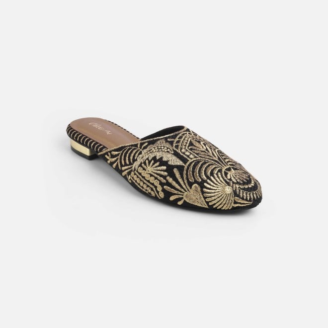 Cheemo Women Gold Wedding Slip Ons (SKU: 92-311-15-37)