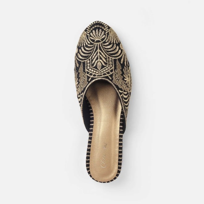 Cheemo Women Gold Wedding Slip Ons (SKU: 92-311-15-37)