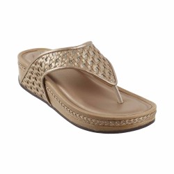 Cheemo Gold Casual Slip Ons