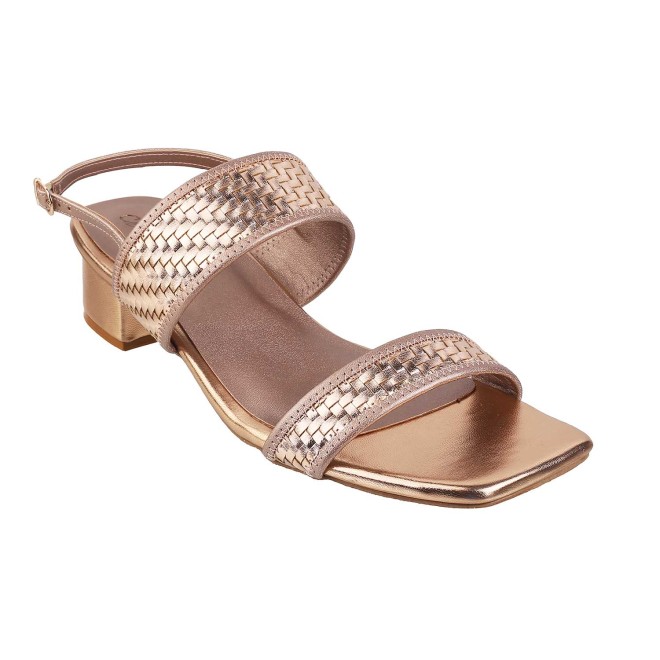 Cheemo Women Rose-Gold Party Sandals