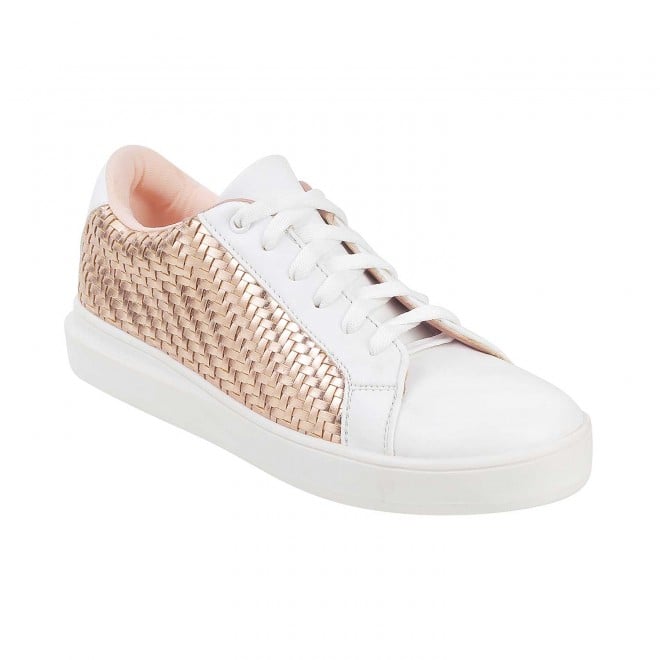 Cheemo Women Rose-Gold Casual Sneakers
