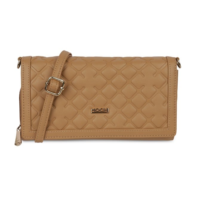 Mochi Women Beige Womens Wallets Flap Over Sling