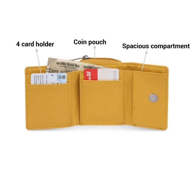 Mochi Women Yellow Womens Wallets Bifold (SKU: 95-132-33-10)