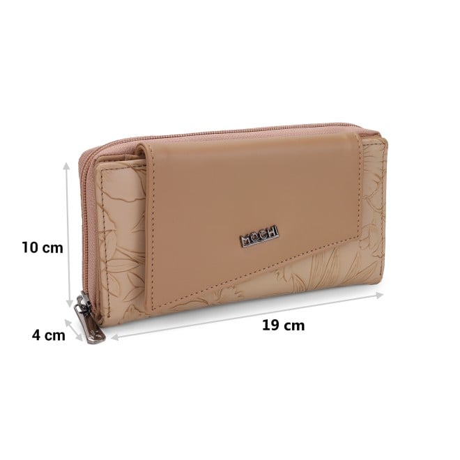 Mochi Women Beige Womens Wallets Zip Around (SKU: 95-138-20-10)