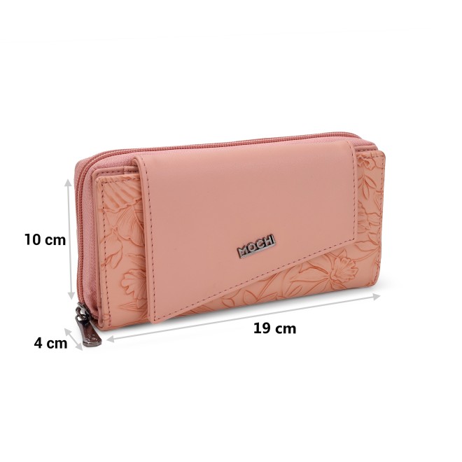 Mochi Women Peach Womens Wallets Zip Around (SKU: 95-138-80-10)