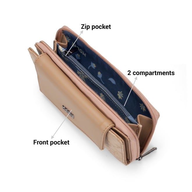 Mochi Women Beige Womens Wallets Zip Around (SKU: 95-138-20-10)