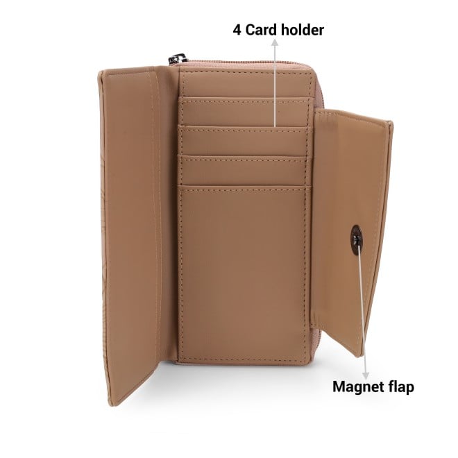 Mochi Women Beige Womens Wallets Zip Around (SKU: 95-138-20-10)
