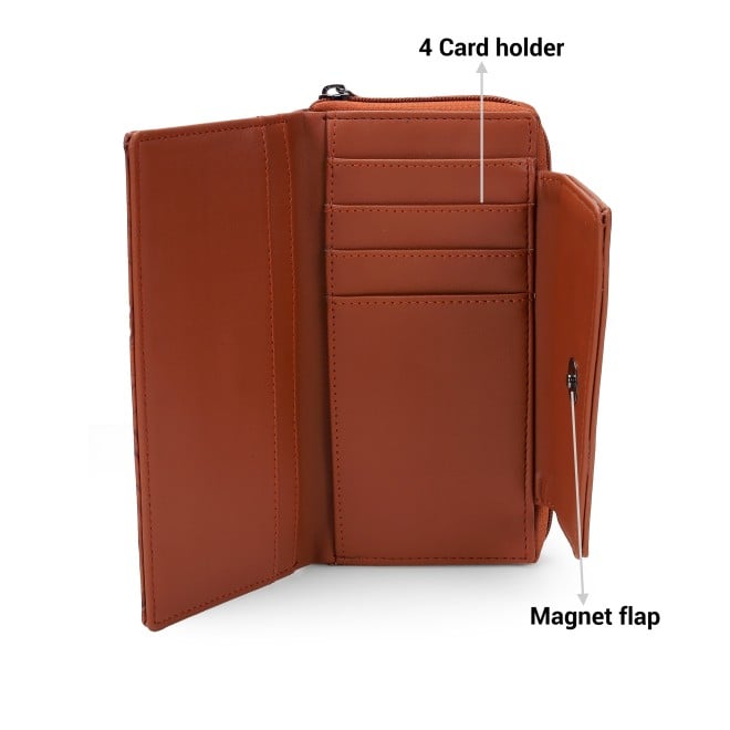 Mochi Women Tan Womens Wallets Zip Around (SKU: 95-138-23-10)