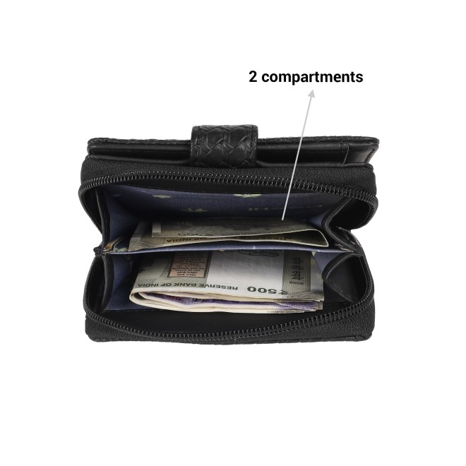 Mochi Women Black Womens Wallets Zip Around (SKU: 95-139-11-10)