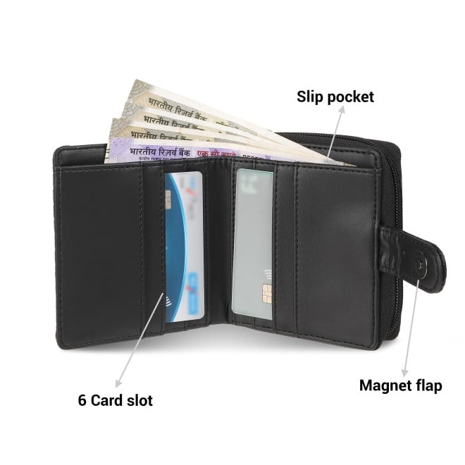 Mochi Women Black Womens Wallets Zip Around (SKU: 95-139-11-10)