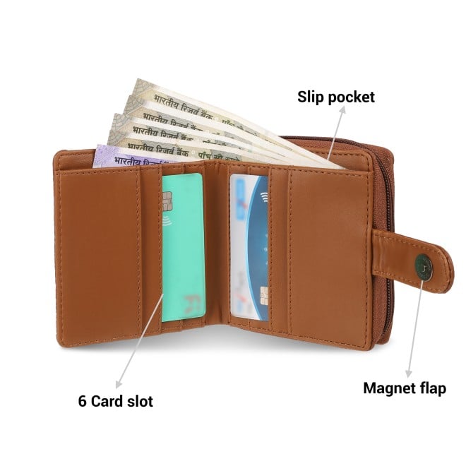 Mochi Women Tan Womens Wallets Zip Around (SKU: 95-139-23-10)